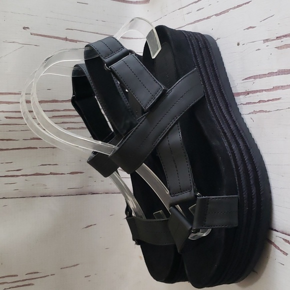 Call it Spring black foam open toe woman  platforms sandals size 7 - Picture 5 of 8